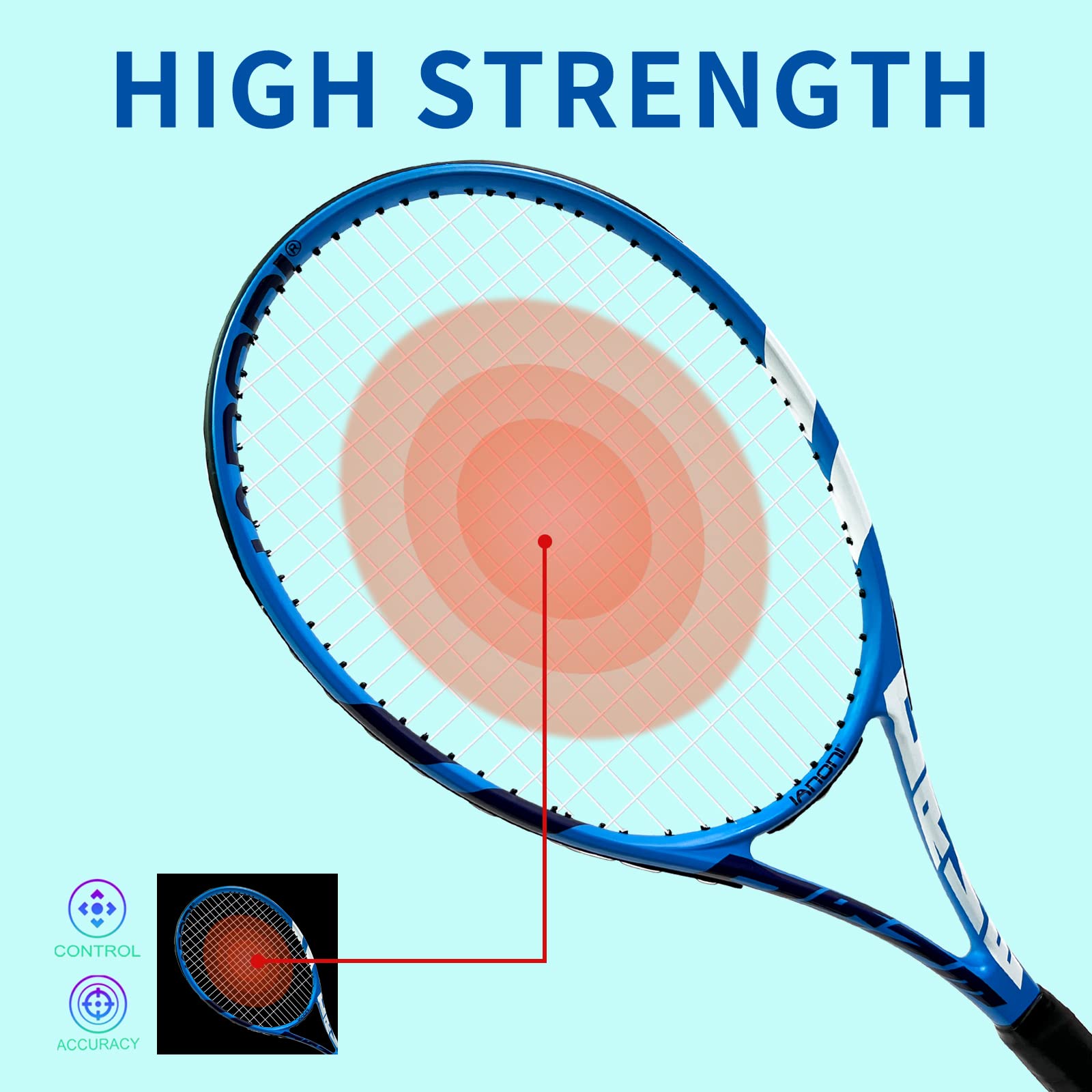 Amazon | 大人用テニスラケット ガット済み 27インチ テニスラケット